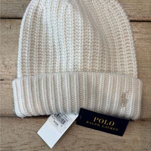 Ralph Lauren Cream Knit Beanie